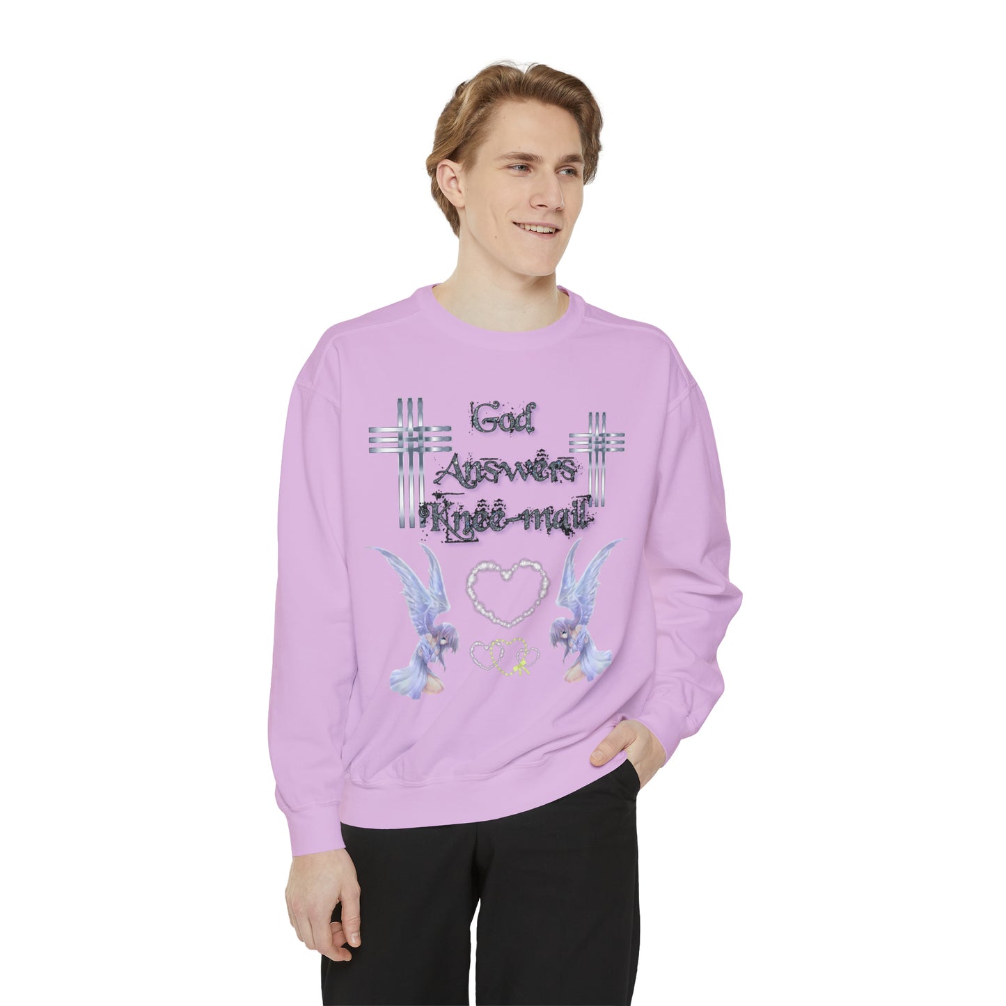 Knee-Mail Unisex Garment-Dyed Sweatshirt